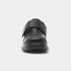 Fred Boy's Black Easy Fasten School Shoe*Trux Best