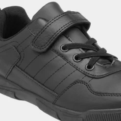 Leo Boys Easy Fasten Black Shoe*Trux Clearance
