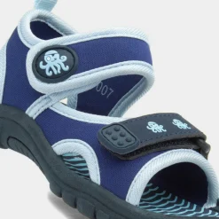 Boys Navy and Easy Fasten Sandal*Walkright Online