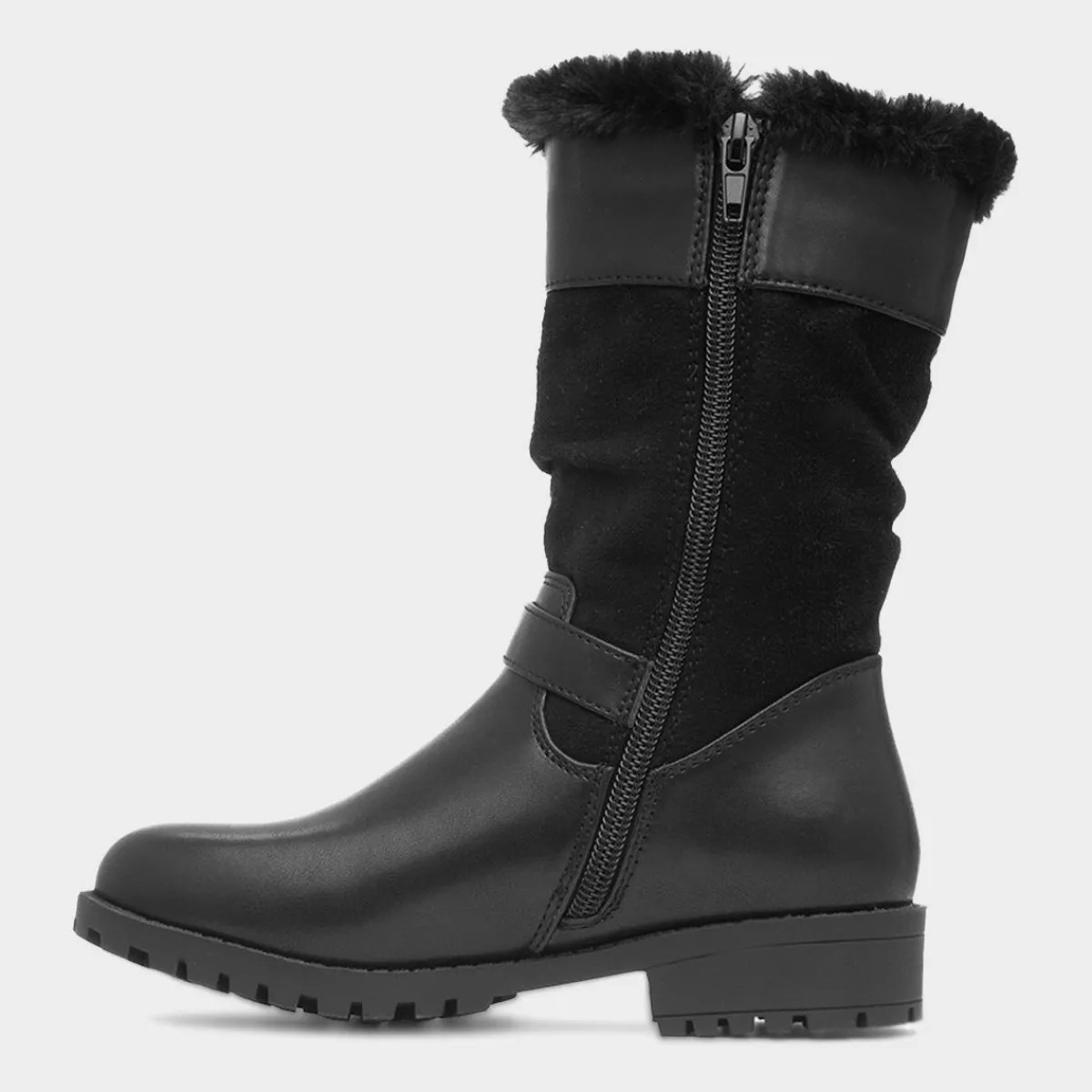 Candice Girls Black Zip Up Boot*Walkright Best