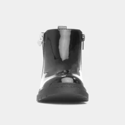 Carla Girls Black Patent Heart Boot*Walkright Outlet