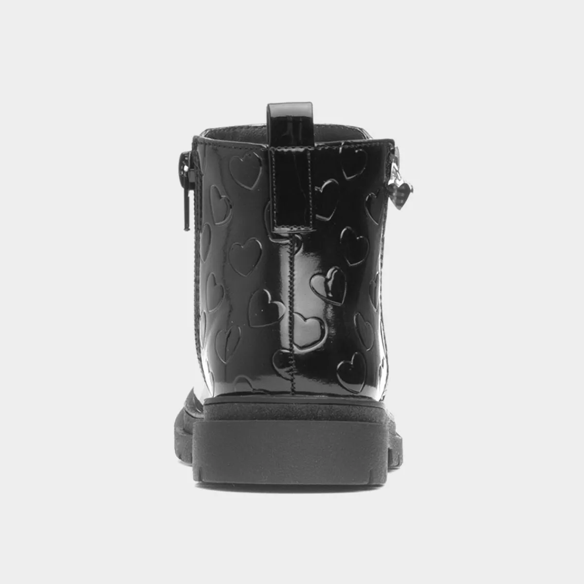 Carla Girls Black Patent Heart Boot*Walkright Outlet