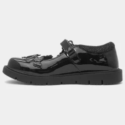 Carol Girls Black Butterfly School Shoe*Walkright Hot