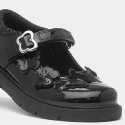 Carol Girls Black Butterfly School Shoe*Walkright Hot