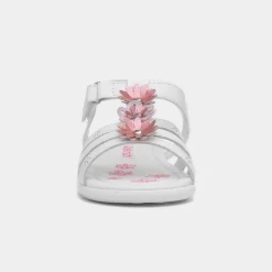 Caylee Girls White Flower Sandal*Walkright Fashion