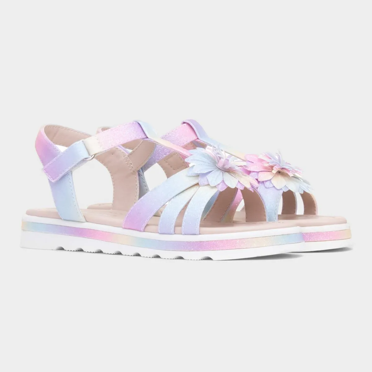 Charlotte Girls Multi T-Bar Sandal*Walkright Fashion