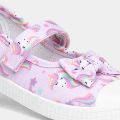 Claudia Girls Unicorn Canvas Shoe*Walkright Best