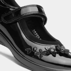 Cleo Girls Black Patent Shoe*Walkright Hot