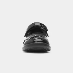 Collins Girls Black Patent Shoe*Walkright Clearance