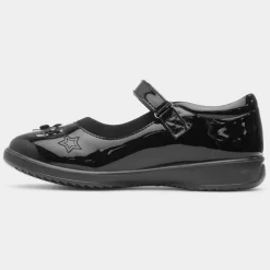 Collins Girls Black Patent Shoe*Walkright Clearance