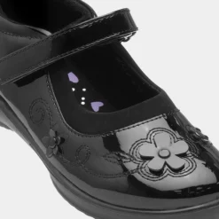 Collins Girls Black Patent Shoe*Walkright Clearance