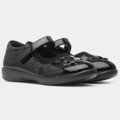 Collins Girls Black Patent Shoe*Walkright Clearance