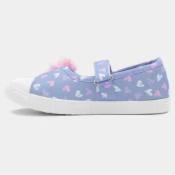 Corrine Girls Heart Print Canvas*Walkright Clearance