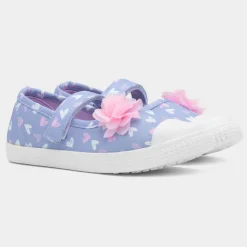 Corrine Girls Heart Print Canvas*Walkright Clearance