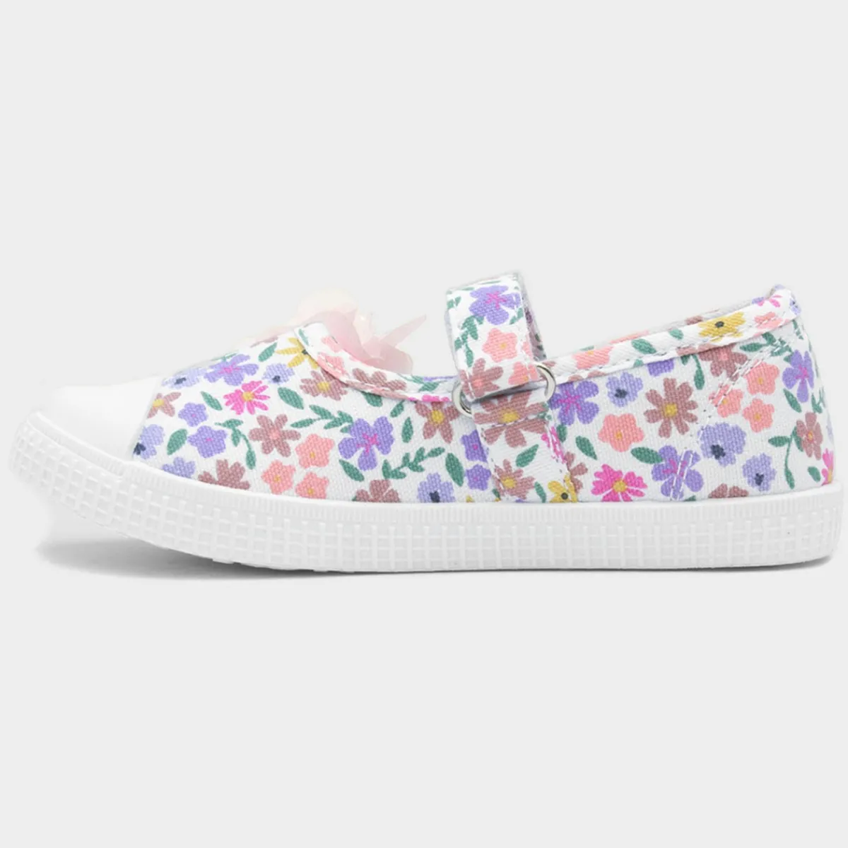 Corrine Girls Multi Floral Print Canvas*Walkright Fashion