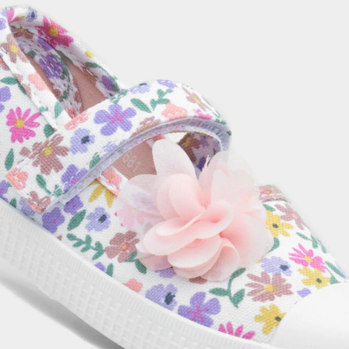 Corrine Girls Multi Floral Print Canvas*Walkright Fashion