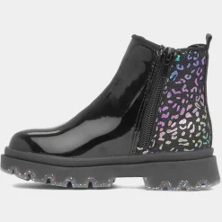 Ella Girls Black Leopard Print Boot*Walkright Online
