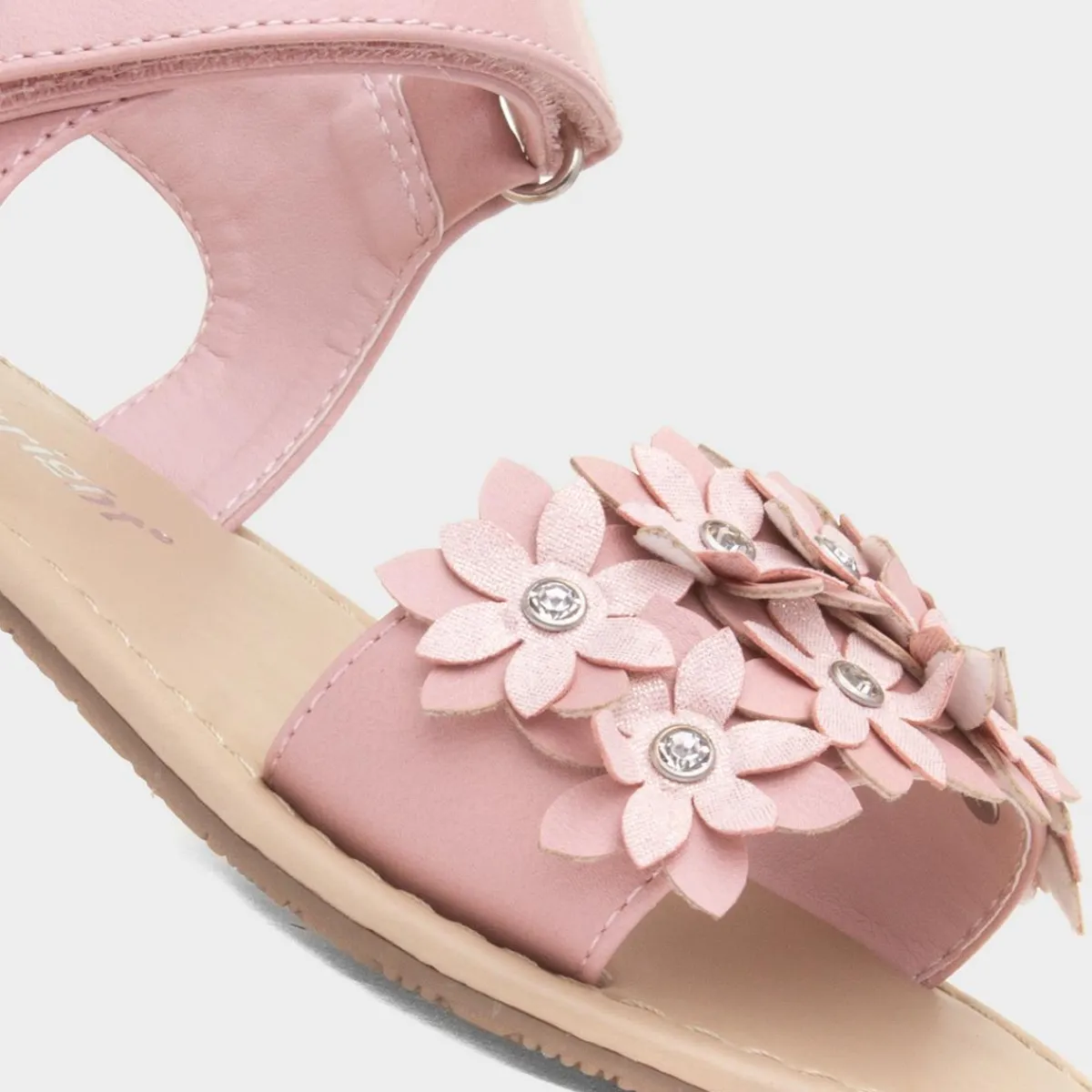 Faron Girls Flower Diamante Sandal*Walkright Discount