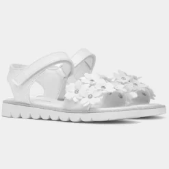 Florian Girls White Flower Sandal*Walkright Discount