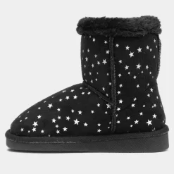 Floss Girls Black Faux Fur Lined Boot*Walkright Hot