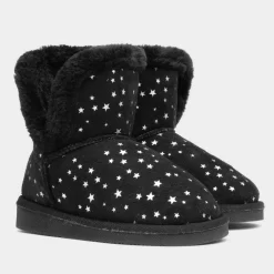 Floss Girls Black Faux Fur Lined Boot*Walkright Hot