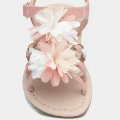 Girls Pink Chiffon Flower Sandals*Walkright Discount