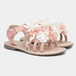 Girls Pink Chiffon Flower Sandals*Walkright Discount