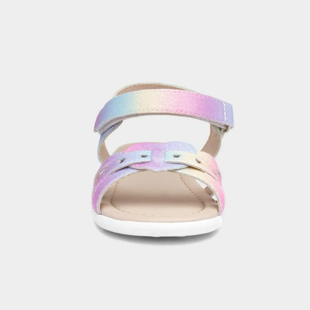 Girls Rainbow Glitter Heart Sandals*Walkright Sale