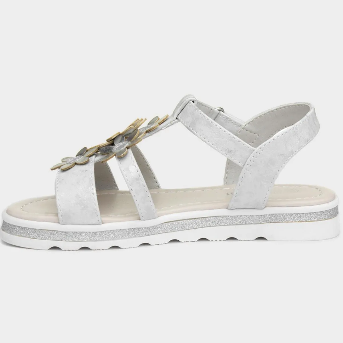 Girls Silver and Metallic Sandals*Walkright Hot