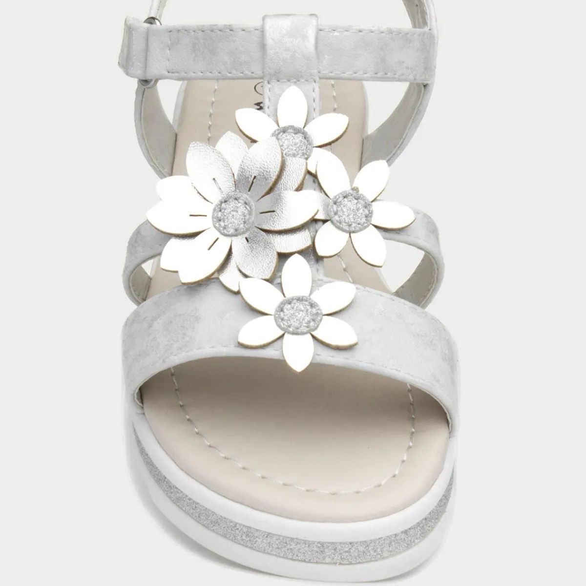 Girls Silver and Metallic Sandals*Walkright Hot