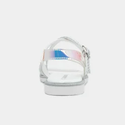 Girls Silver Iridescent Strappy Sandal*Walkright Hot