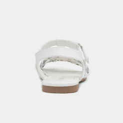 Girls White and Silver Butterfly Sandals*Walkright Discount