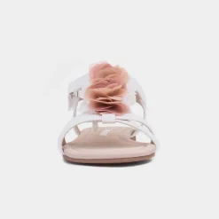 Laney Girls White Chiffon Flower Sandal*Walkright Clearance
