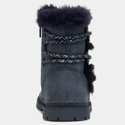 Lexi Girls Navy Faux Fur Boot*Walkright Online