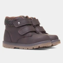 Lincoln Boys Brown Easy Fasten Boot*Walkright Best