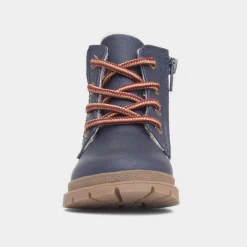 Logan Boys Navy Lace Up Boot*Walkright Hot