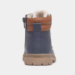 Logan Boys Navy Lace Up Boot*Walkright Hot