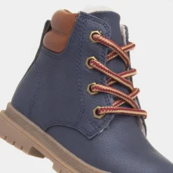 Logan Boys Navy Lace Up Boot*Walkright Hot