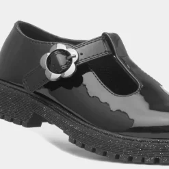 Lottie Girls Black Patent School Shoe*Walkright Clearance
