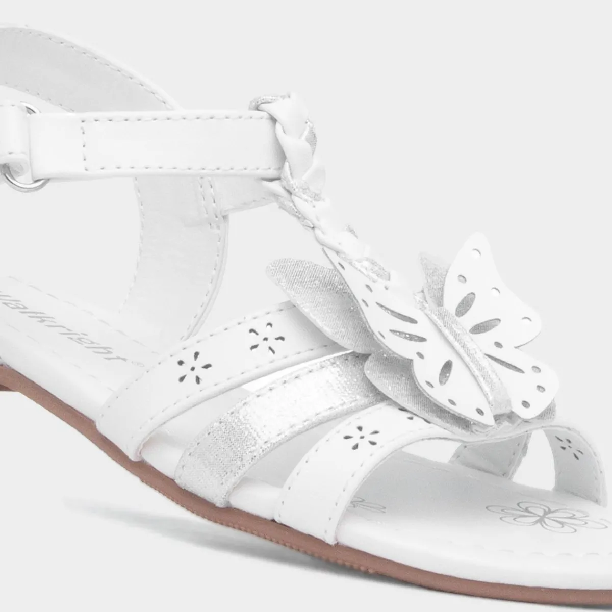 Lucia Girls White Butterfly Sandal*Walkright Online