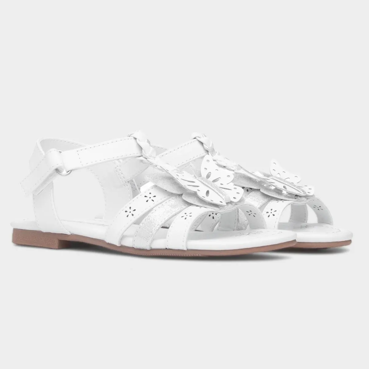 Lucia Girls White Butterfly Sandal*Walkright Online