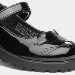 Lucy Girls Patent Cat Face Shoe*Walkright Outlet
