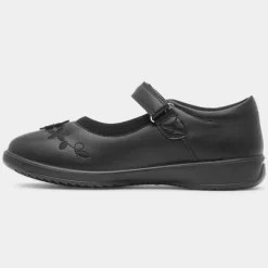 Olive Girls Black School Shoe*Walkright Sale
