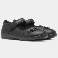 Olive Girls Black School Shoe*Walkright Sale