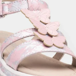 Rosalie Girls Pink Iridescent Sandal*Walkright Best