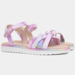 Ulrika Girls Multi Marble Flat Sandal*Walkright Online