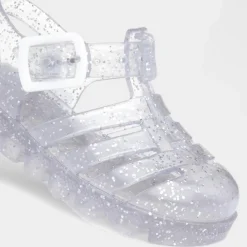 Weymouth Kids Clear Glitter Jelly Sandal*Walkright Hot