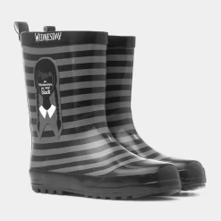 Kids Black & Grey Striped Welly*Wednesday New