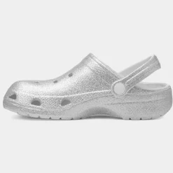Whitby Girls Silver Glitter EVA Clog*shoezone Discount