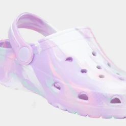 Whitby Girls White Multi Marble EVA Clog*shoezone Clearance